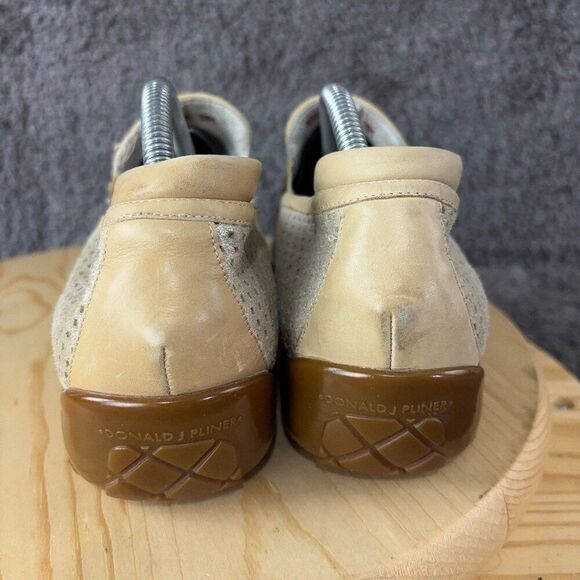 Donald Pliner Leather Loafers Womens 11 Perforated Slip On Shoe Made in Italy - Picture 5 of 10